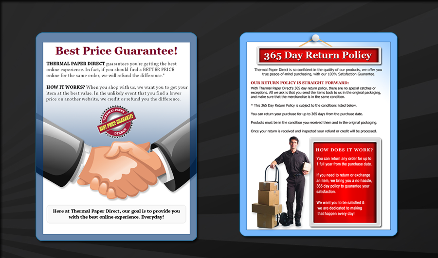 Used both on the website and as a print flyer - sending the right message to customers begins with the right ad.